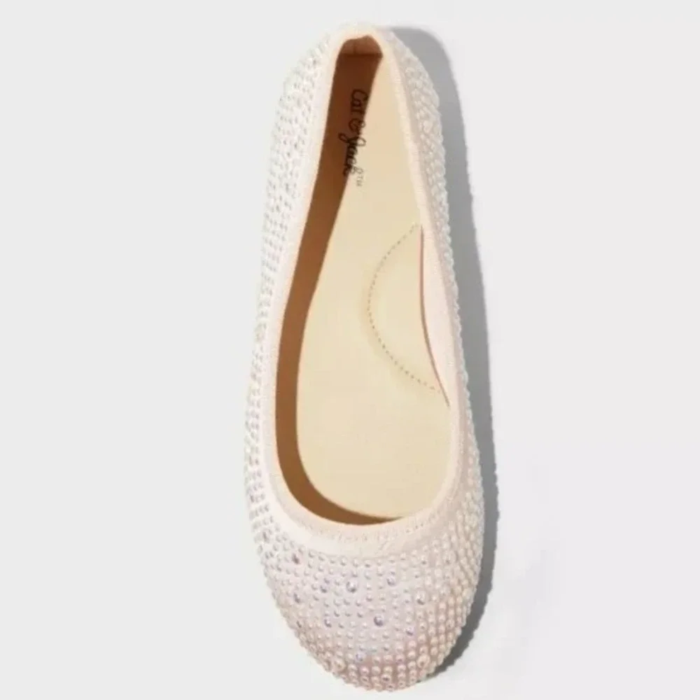 Little Girl Lisa Pearl Flats by Cat & Jack Blush Size‎ 13 New With Tags